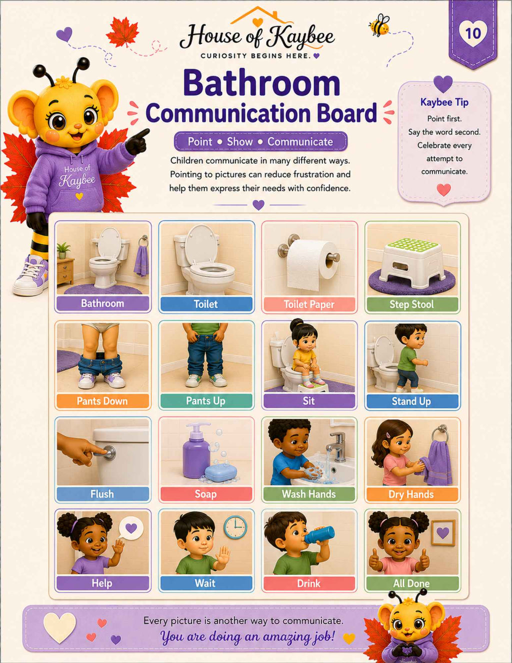 Kaybee's Toilet Learning & Communication Toolkit | Printable PDF for Visual Routines