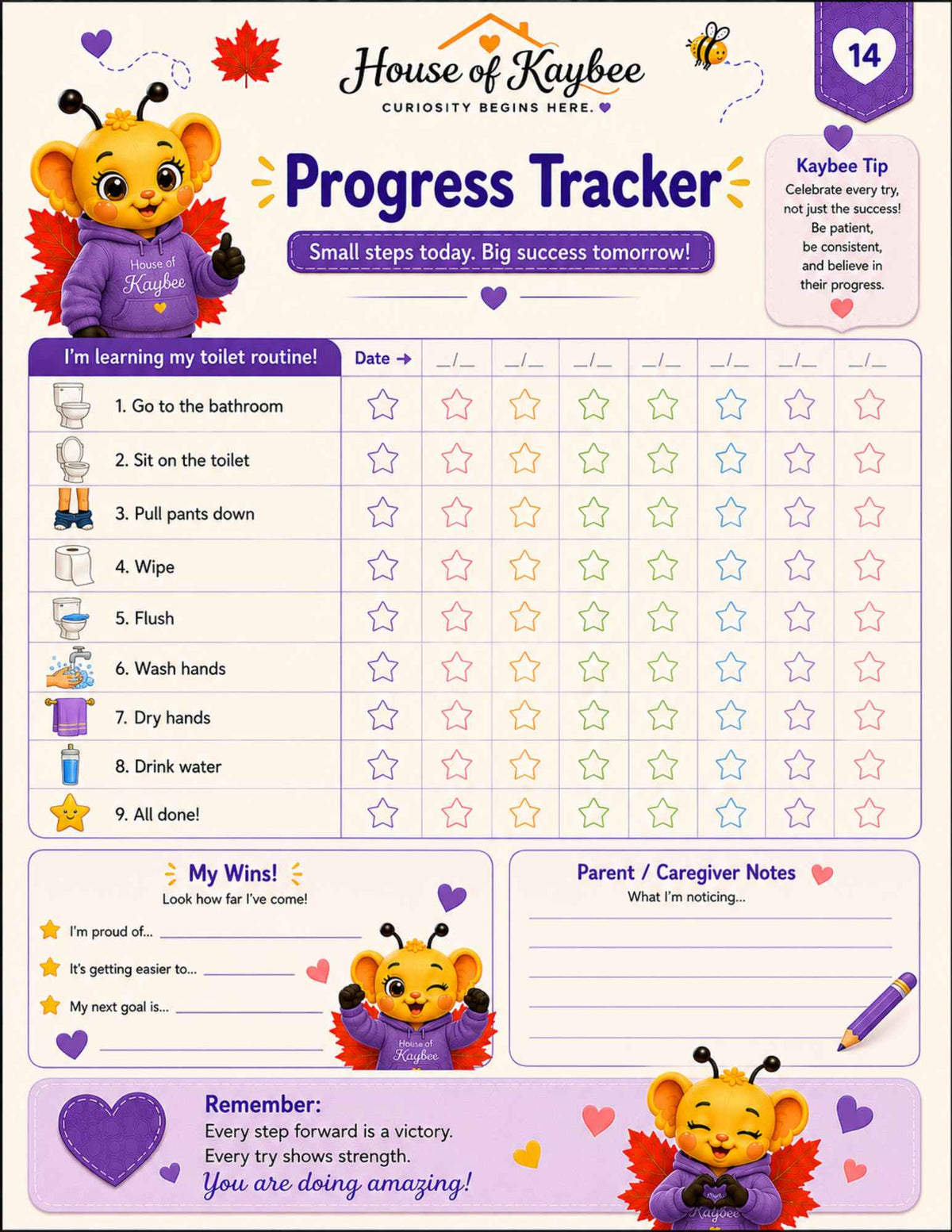 Kaybee's Toilet Learning & Communication Toolkit | Printable PDF for Visual Routines