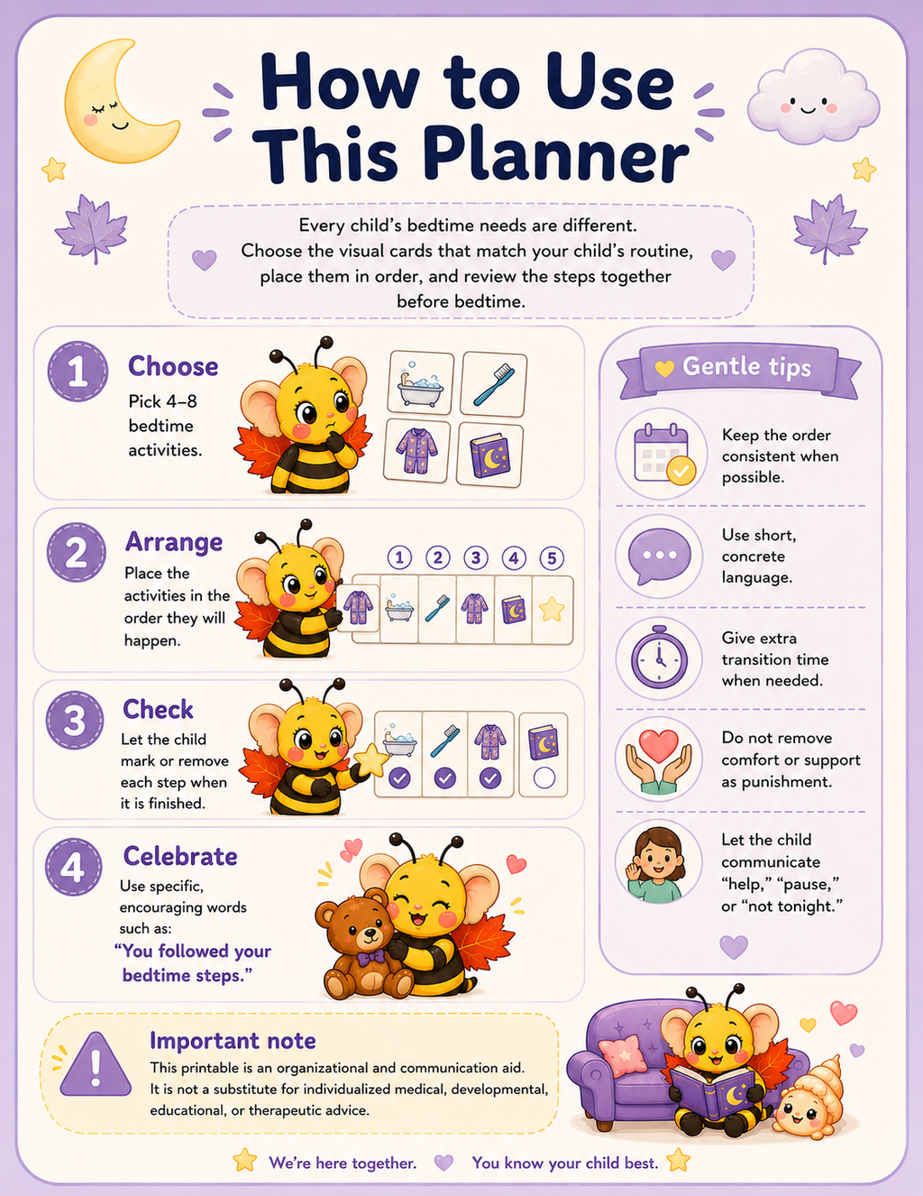 Kids Daily Routines Bundle | Morning & Bedtime Printable Planners