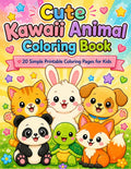 Cute Kawaii Animal - Printable Coloring Book