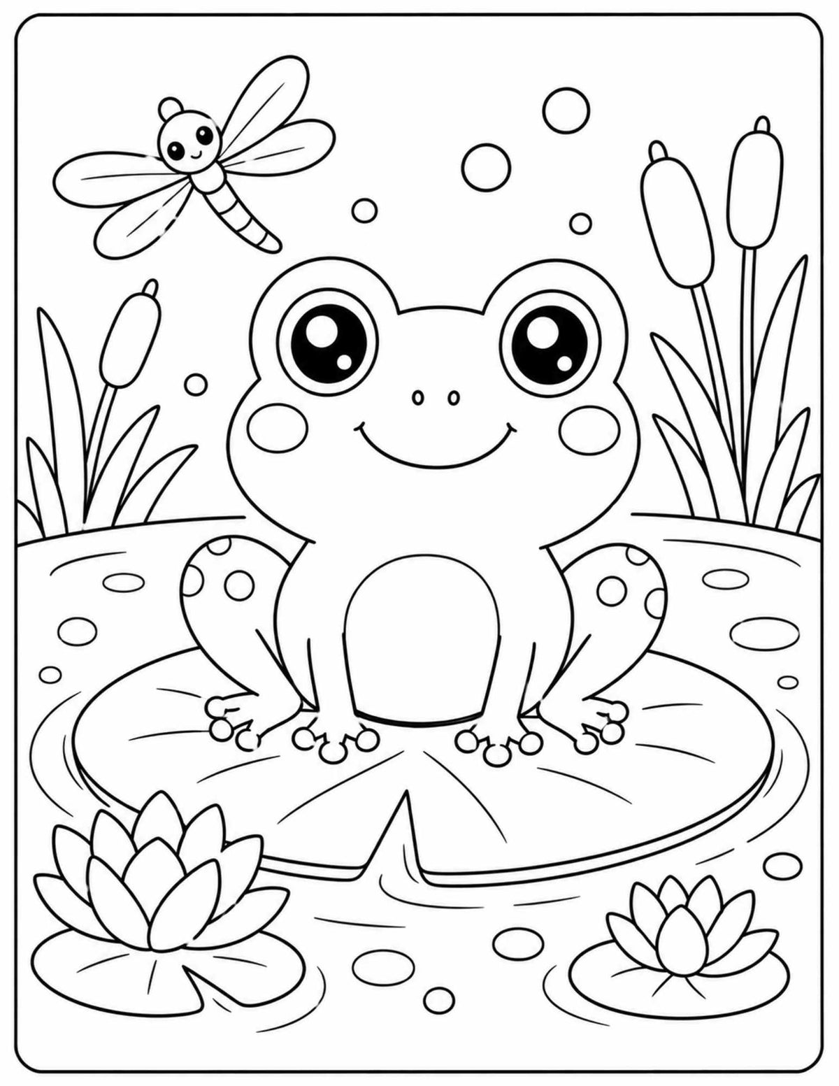 Cute Kawaii Animal - Printable Coloring Book