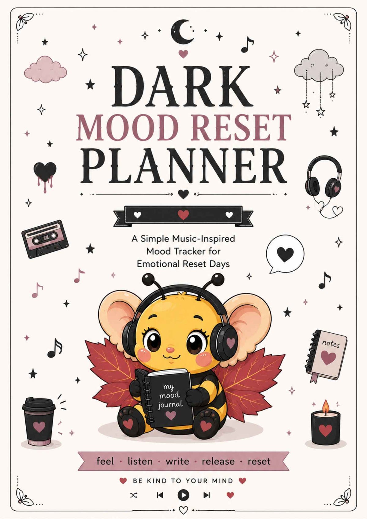 Dark Mood Reset Planner