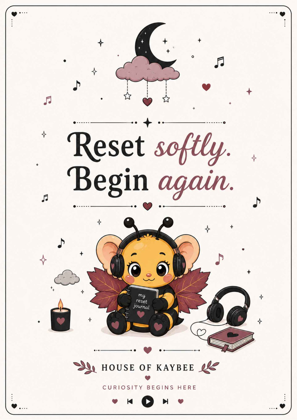 Dark Mood Reset Planner