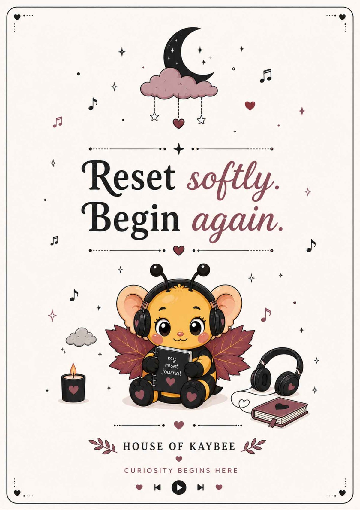 Dark Mood Reset Planner