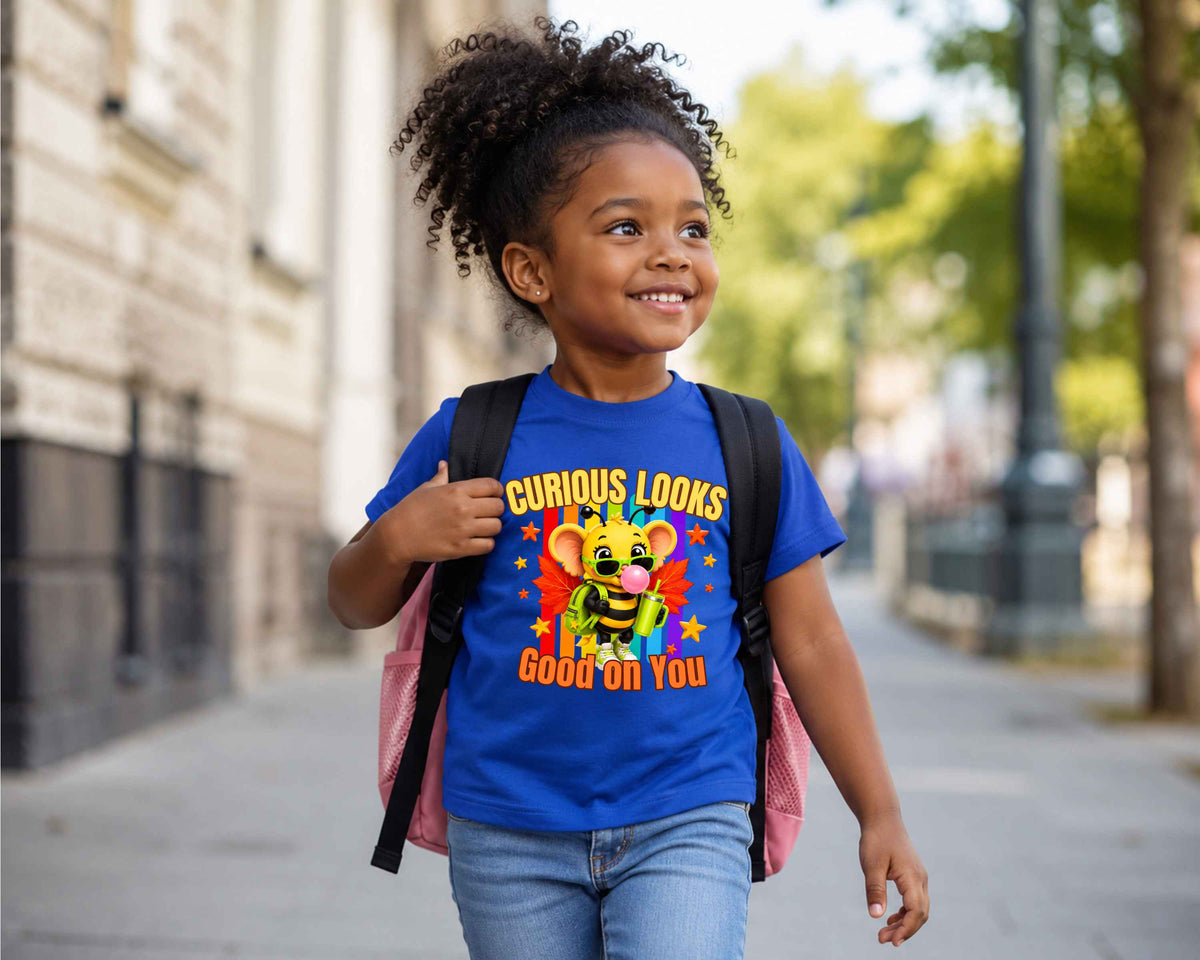 Curious Looks Good on You Toddler Graphic T-Shirt