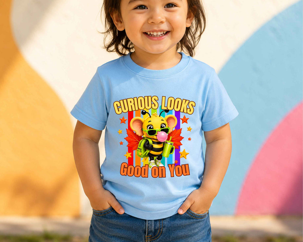 Curious Looks Good on You Toddler Graphic T-Shirt