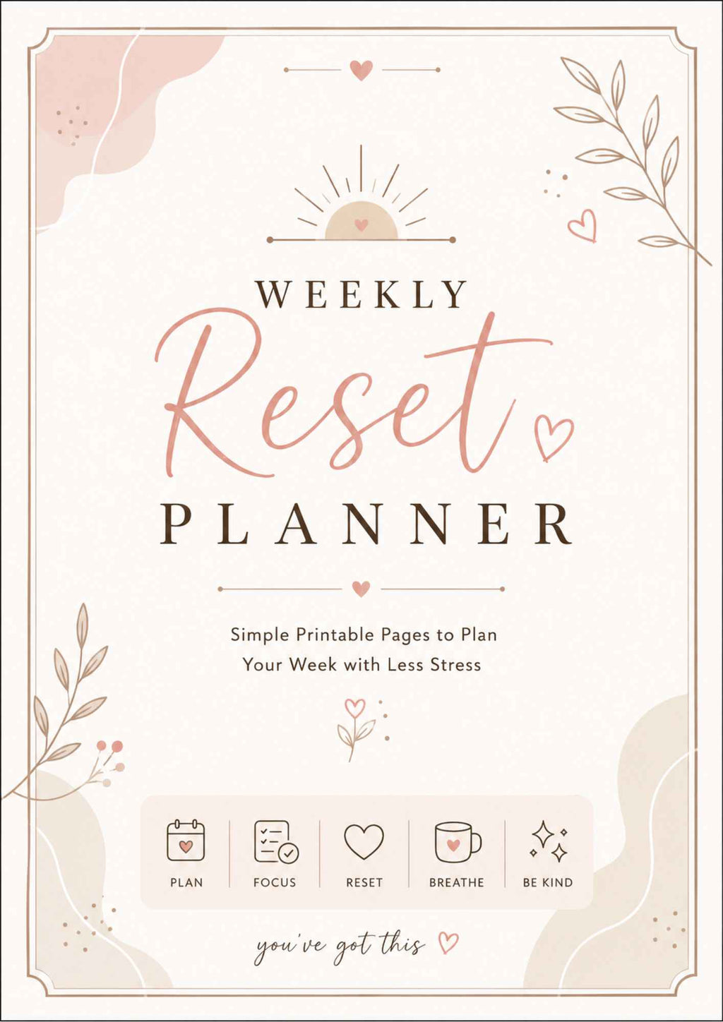 Weekly Reset Planner - Printable