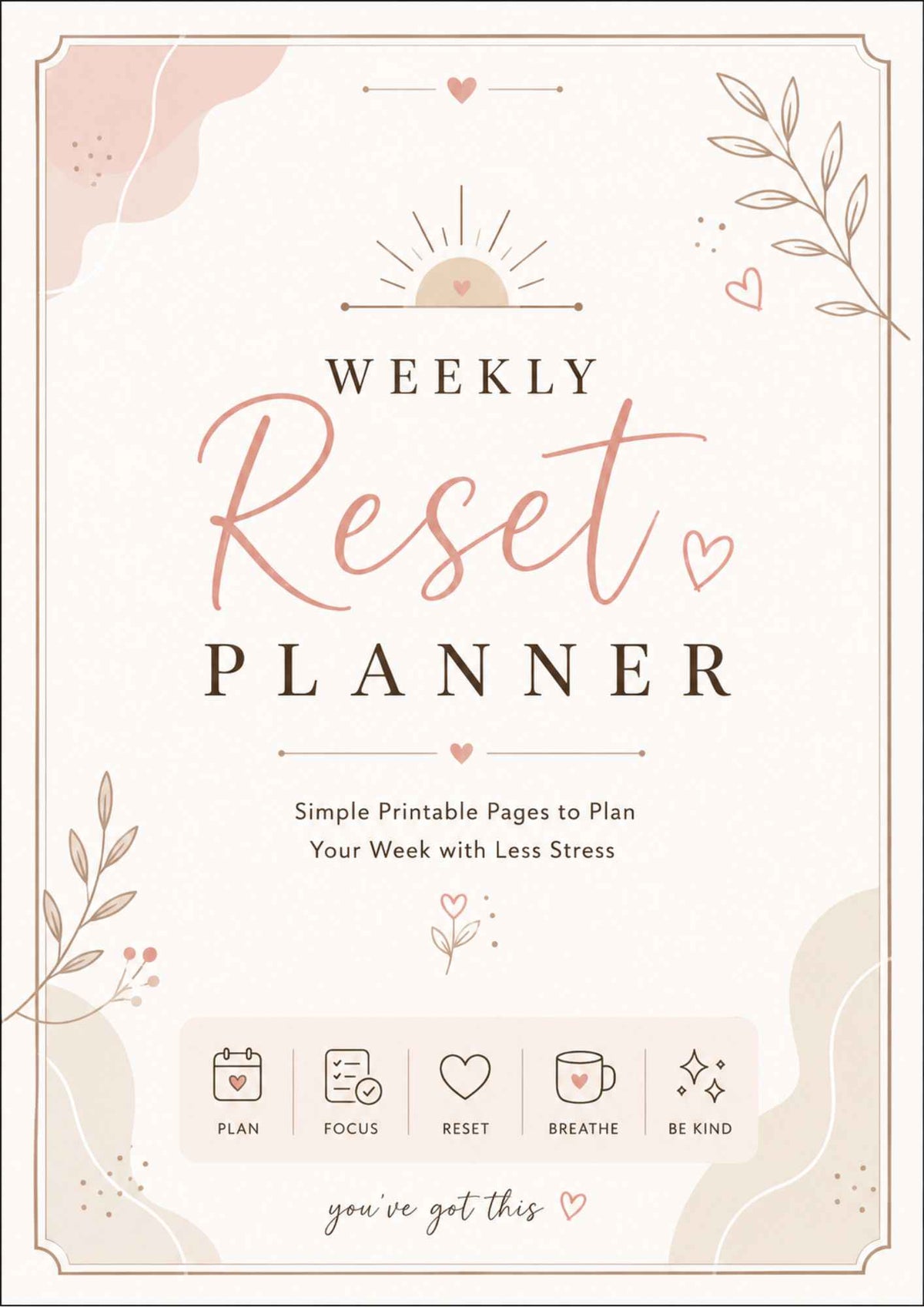 Weekly Reset Planner - Printable