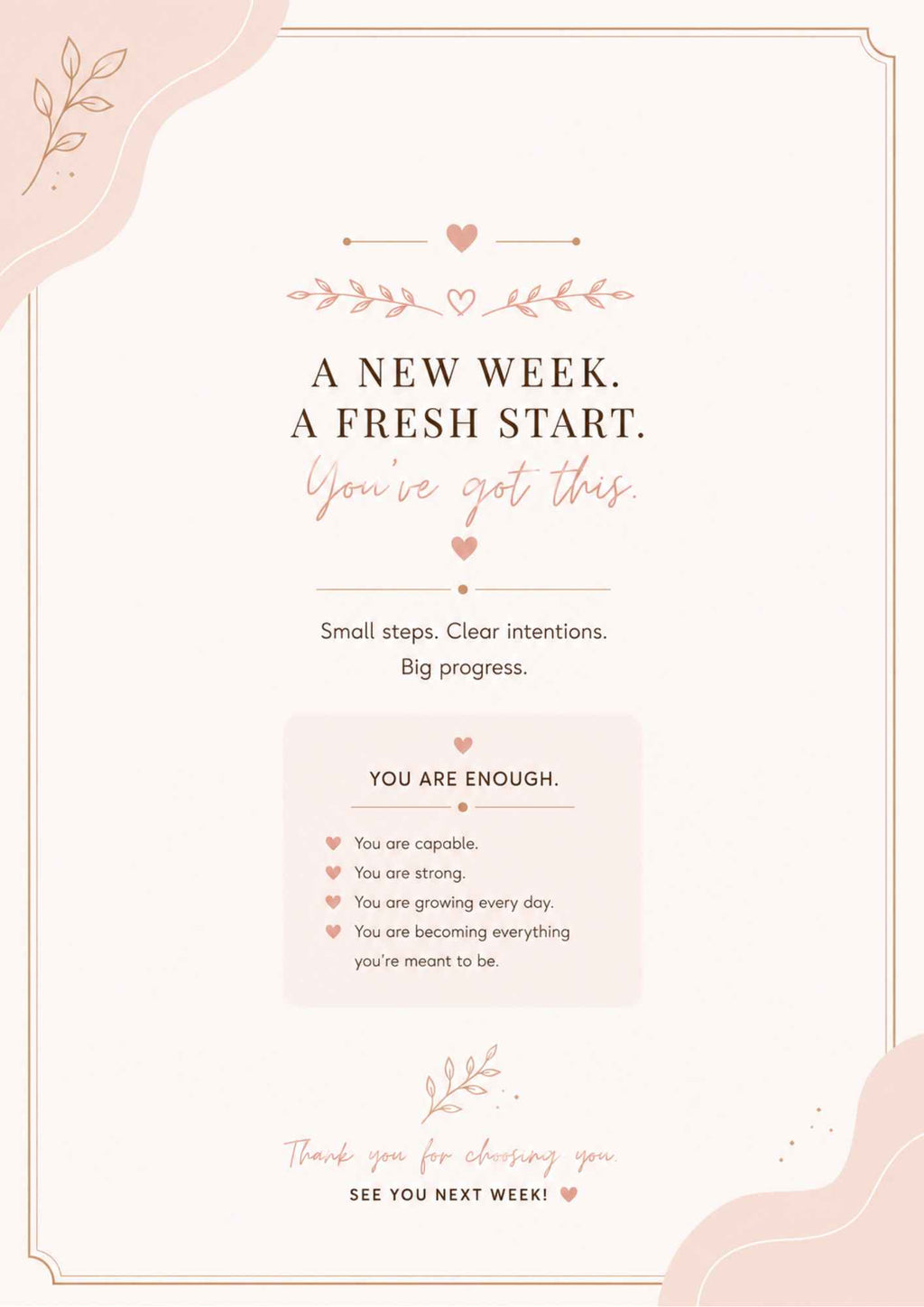 Weekly Reset Planner - Printable