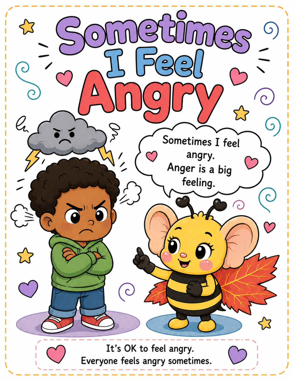 When I Feel Angry – Calm Down Mini Book for Kids